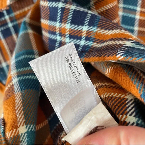 Duluth Trading Company orange flannel shirt - Picture 6 of 8